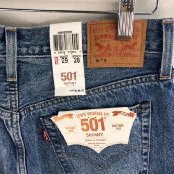 🚫SOLD Levi's 501 Skinny High Rise Jeans Size 29 - Picture 7 of 7